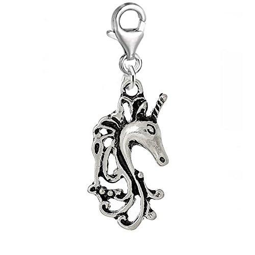 Solid 925 Sterling Silver Dangling Yellow Seahorse with Clear CZ Charm Bead for European Snake Chain Bracelets Solid 925 Sterling Silver Dangling Yellow Seahorse with Clear CZ Charm Bead for European Snake Chain Bracelets